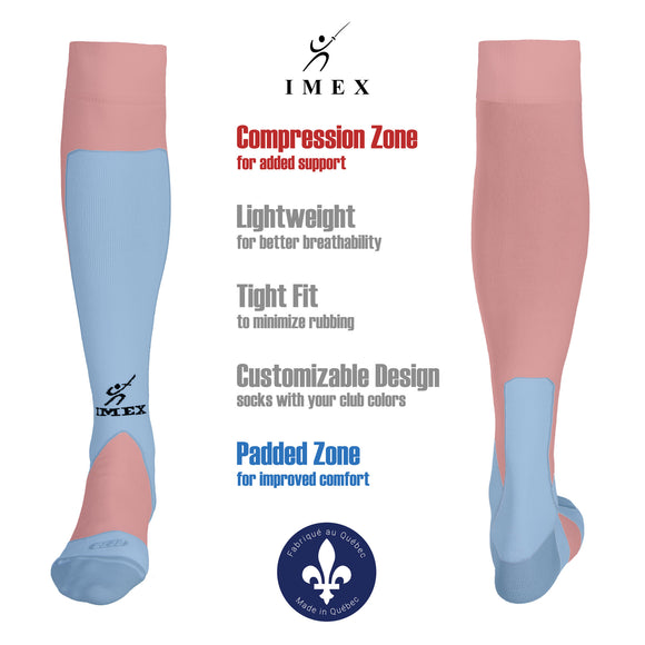 Imex - Chaussettes d'escrime - Bleu